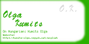 olga kumits business card